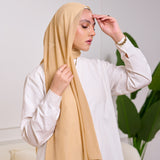 PLAIN CHIFFON SCARF-BEIGE