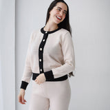 Sleek Comfort Knit Set- Beige