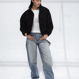 Balloon Fit Jacket-Black