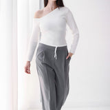 Loose Fit Pants-Gray