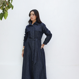 Denim Maxi Shirt Dress