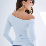 One Shoulder Long Sleeves Top