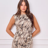 Marble Maxi Dress - Gray