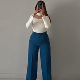 Wide Leg pants- Blue