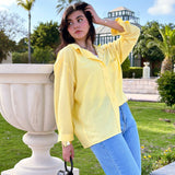 Bloom linen shirt-yellow