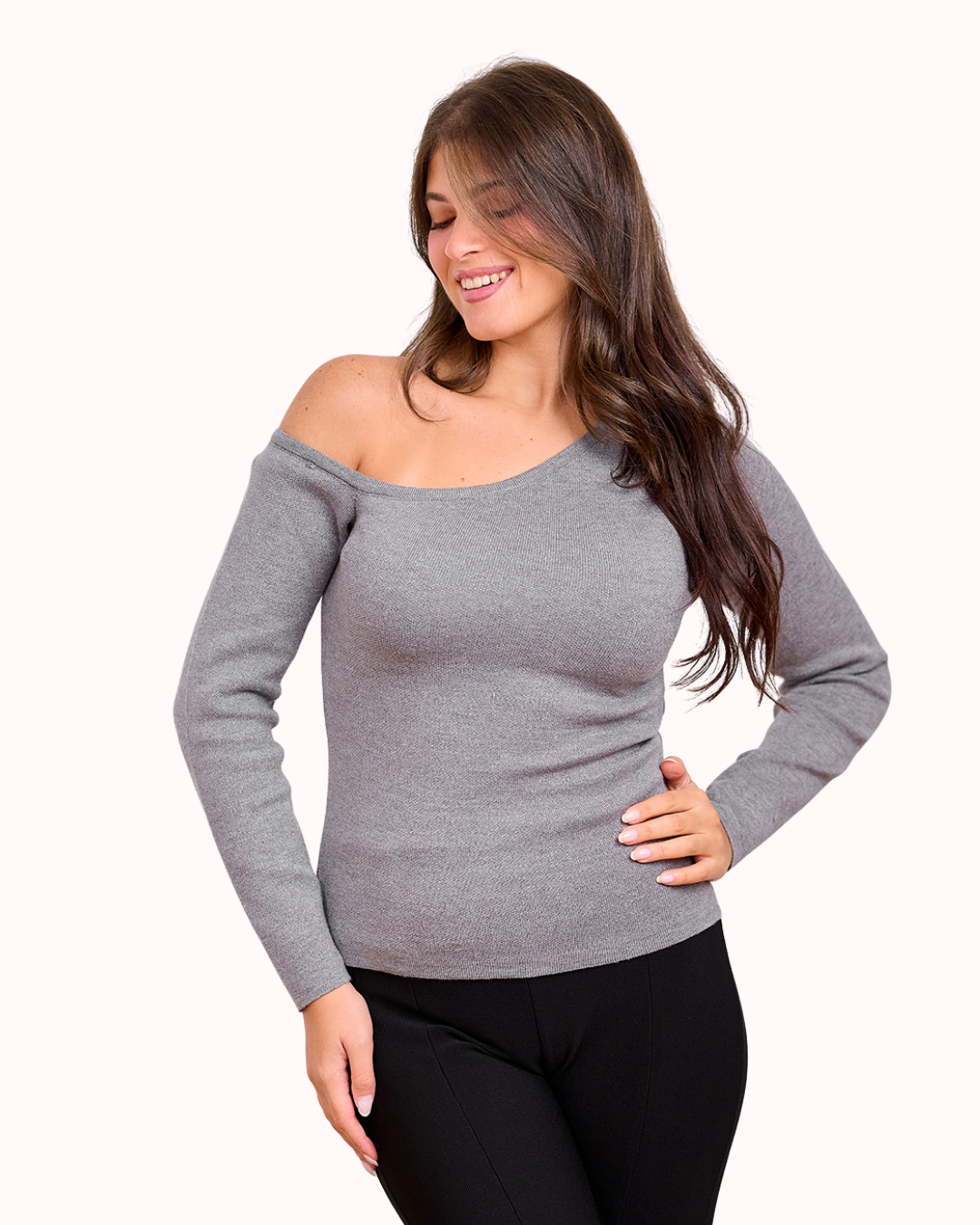 One shoulder basic top