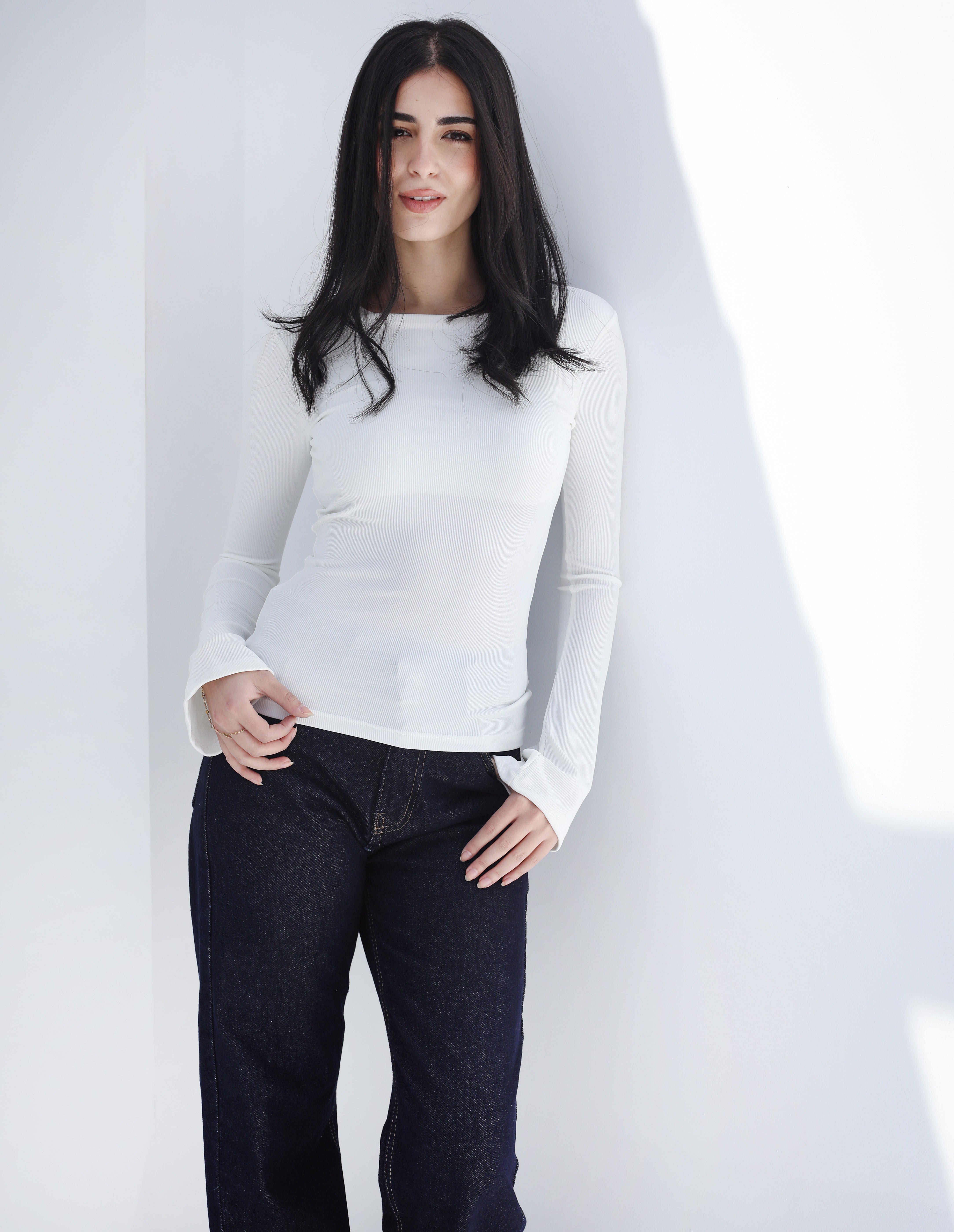 Flared Cuff Rib Top