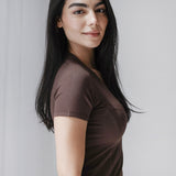 Short Sleeve V-Neck Top