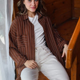 Soft Lines Shirt- Brown