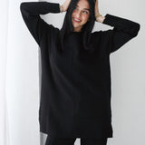 Plain Knit set in black