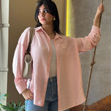 Linen shirt in pink