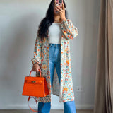 Modest kimono in mixed colors