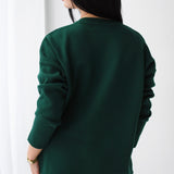 Plain Knit set in olive