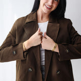 Half Trench coat in brown