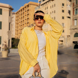 Linen shirt in yellow