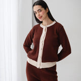 Sleek Comfort Knit Set- Brown