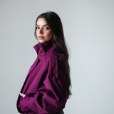 Waterproof Gabardine Utility Jacket-Burgundy