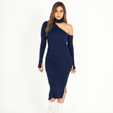 ONE SHOULDER BASIC DRESS