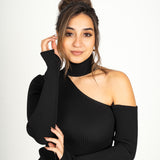 ONE SHOULDER BASIC DRESS