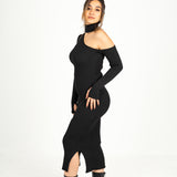 ONE SHOULDER BASIC DRESS