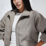 Balloon Fit Jacket-Beige