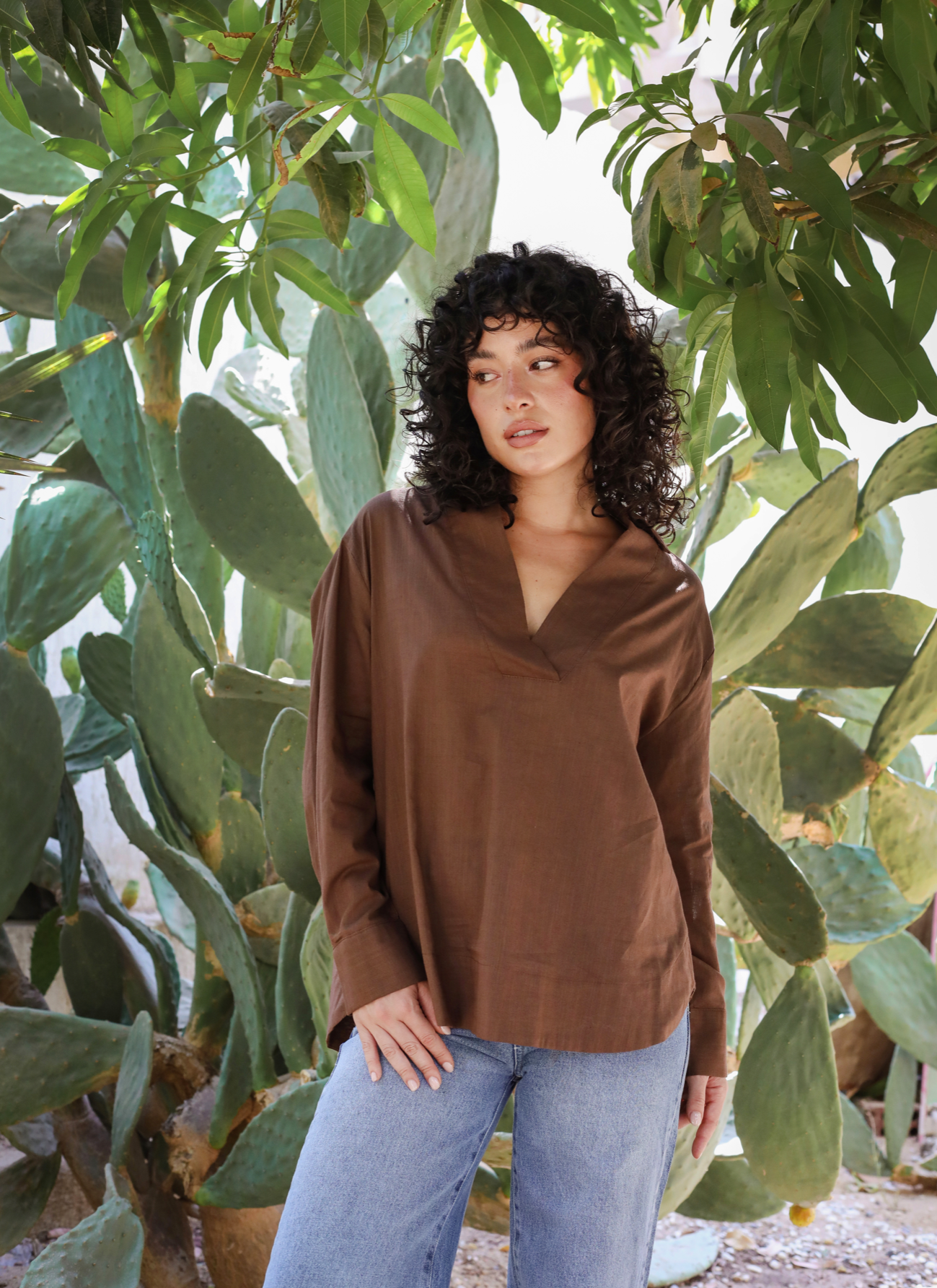 V-neck Blouse