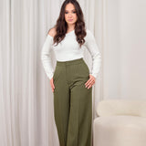 High Waist Pinstripe Pants