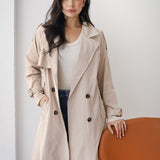 Double-Breasted Trench coat- Beige