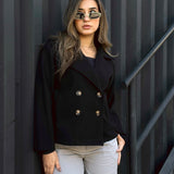 CROPPED JACKET IN BLACK