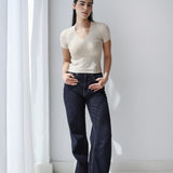 Short Sleeve V-Neck Top