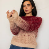 Warm Blend Sweater- Burgundy&Beige