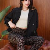 Winter Leopard Leggings - Brown