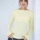 Flared Cuff Rib Top