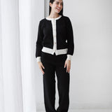 Sleek Comfort Knit Set- Black