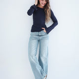 Flared Cuff Rib Top