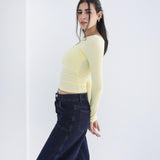 One Shoulder Long Sleeves Top