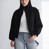 Balloon Fit Jacket-Black