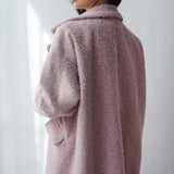 Teddy Long Coat in pink