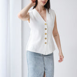 Vogue Sleek Vest-off white