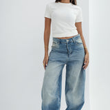 Loose Fit Blue Jeans