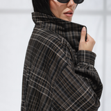 Vintage Plaid Jacket-Black
