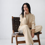 Plain Knit set in cream