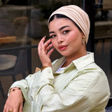 Beige“cotton” turban