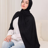 LEOPARD KUWAITI SCARF-BLACK