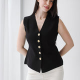 Vogue Sleek Vest-Black