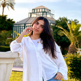 Bloom Linen shirt-white