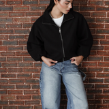 Balloon Fit Jacket-Black