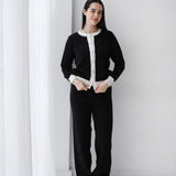 Sleek Comfort Knit Set- Black