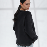The Lace Sweater-Black