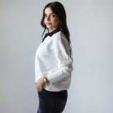 Collar Knit Sweater-Off White